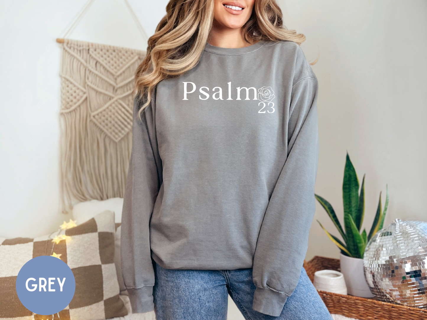 Psalm 23 bible verse, Christian women sweater