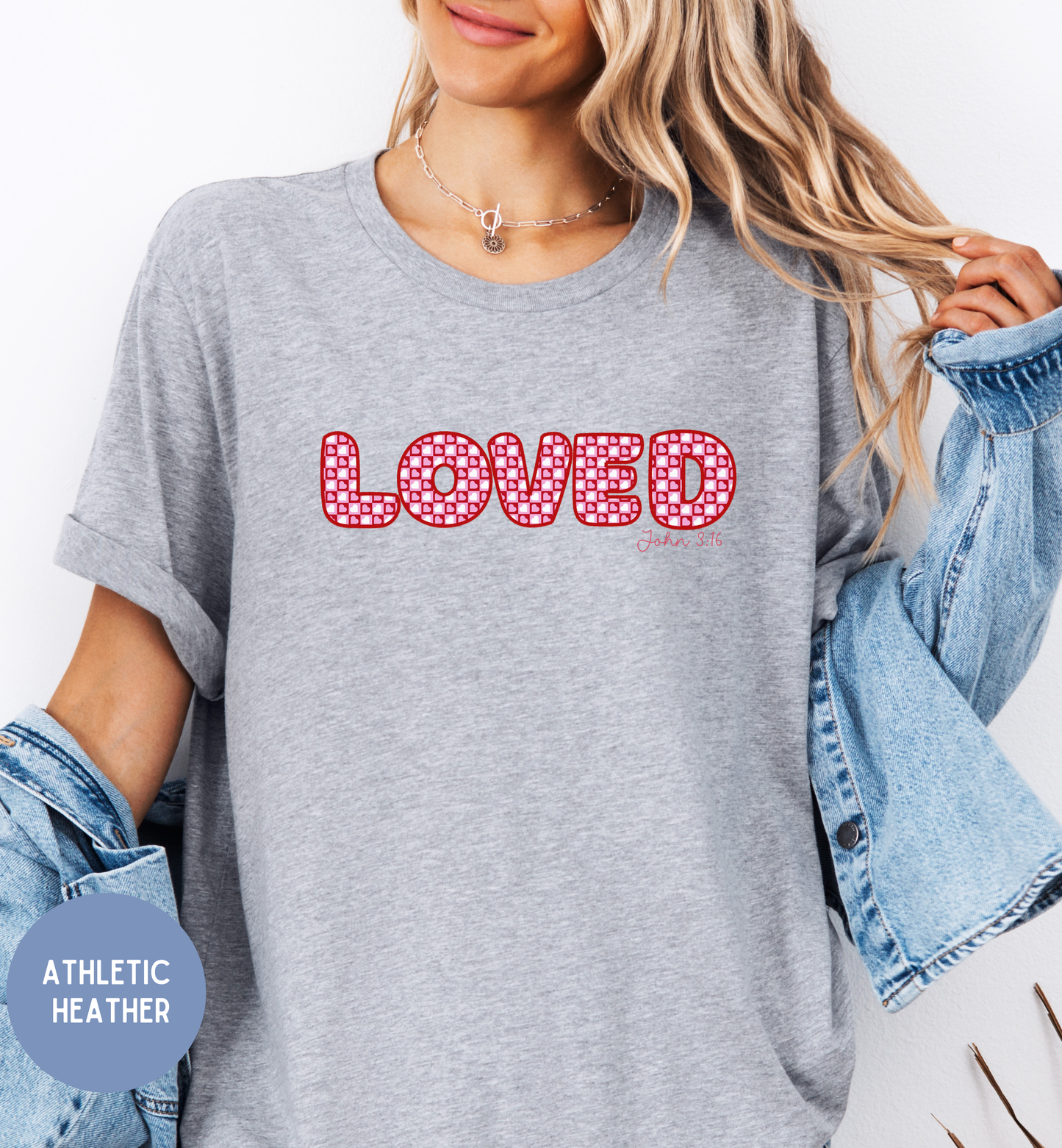 Christian Valentine Shirt, Loved John 3:16 tee for Women.