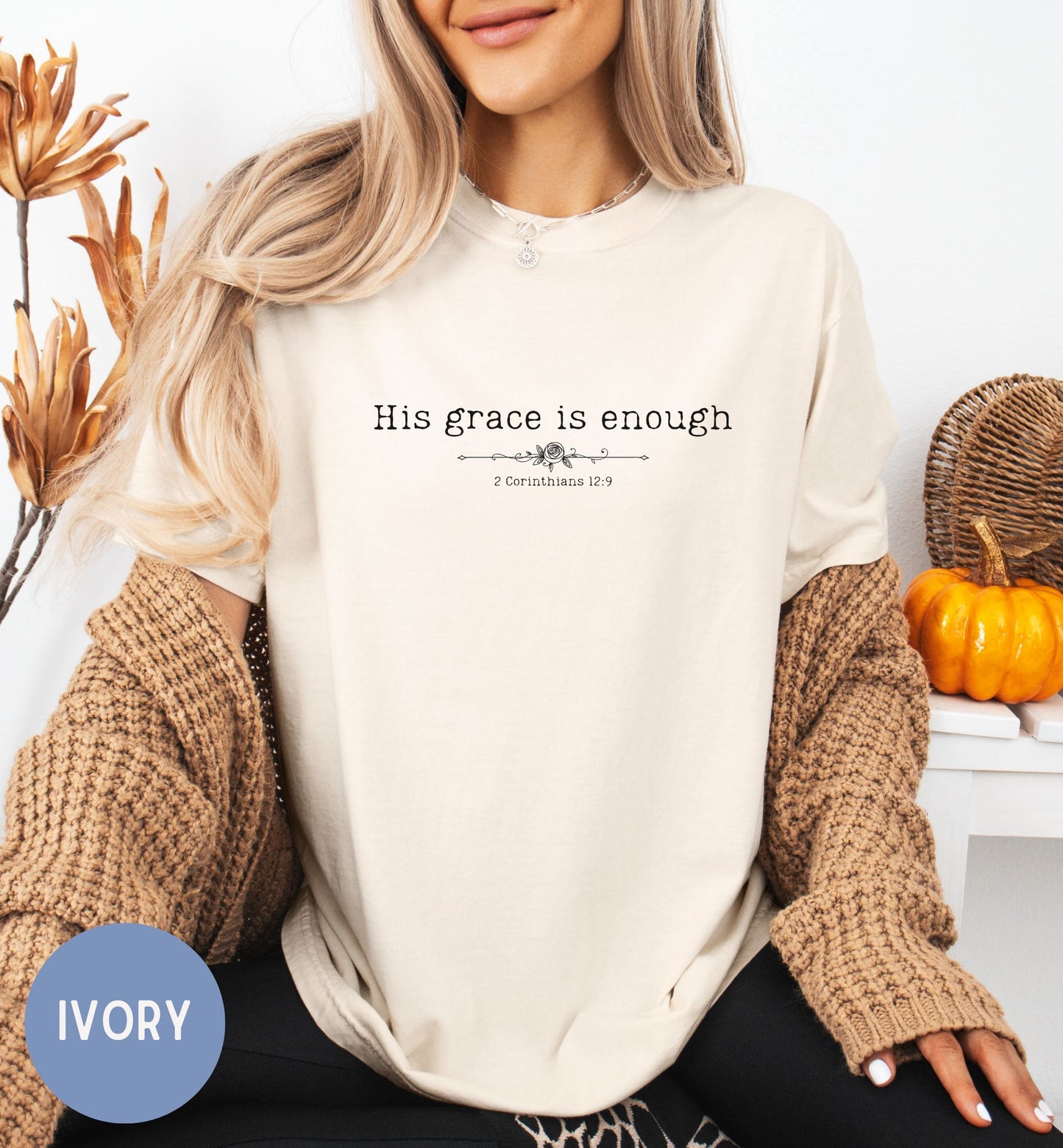 His grace is enough Christian  t-shirt for women