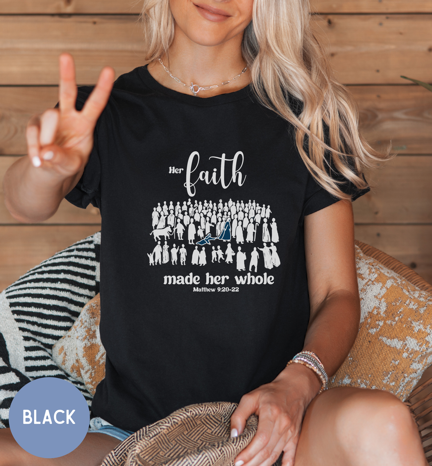 Her Faith, His hem Christian Faith shirt, Bible Parable shirt for women.