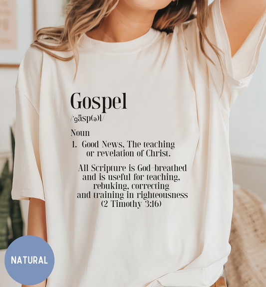 Gospel Definition Shirt, Christian Bible -Good News Shirt