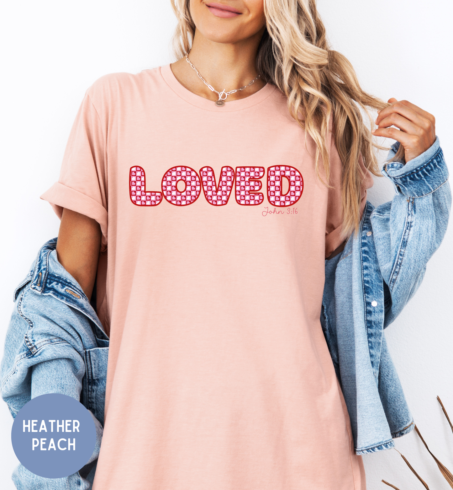 Christian Valentine Shirt, Loved John 3:16 tee for Women.