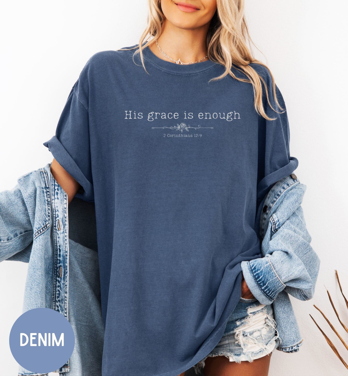 His grace is enough Christian  t-shirt for women