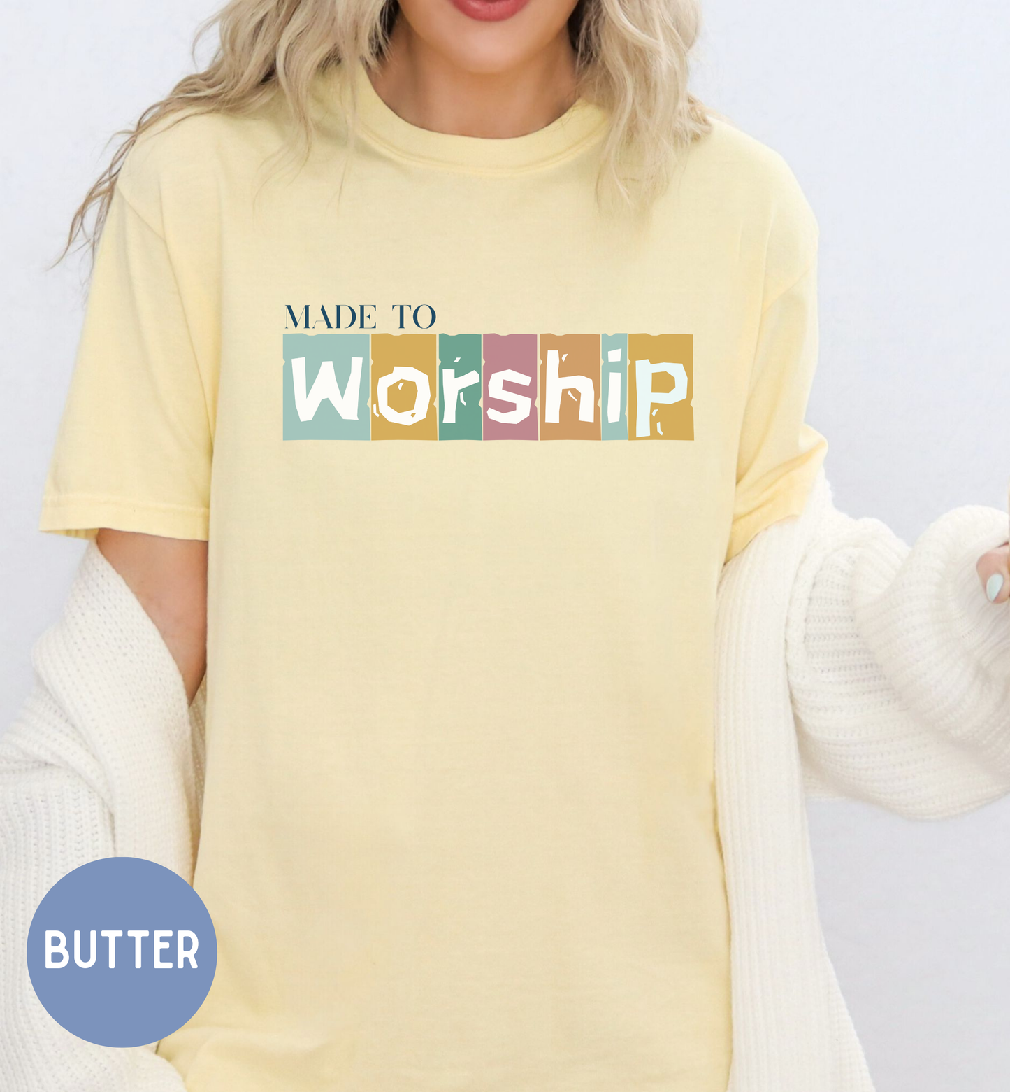 Made to Worship, Women's Christian faith shirt