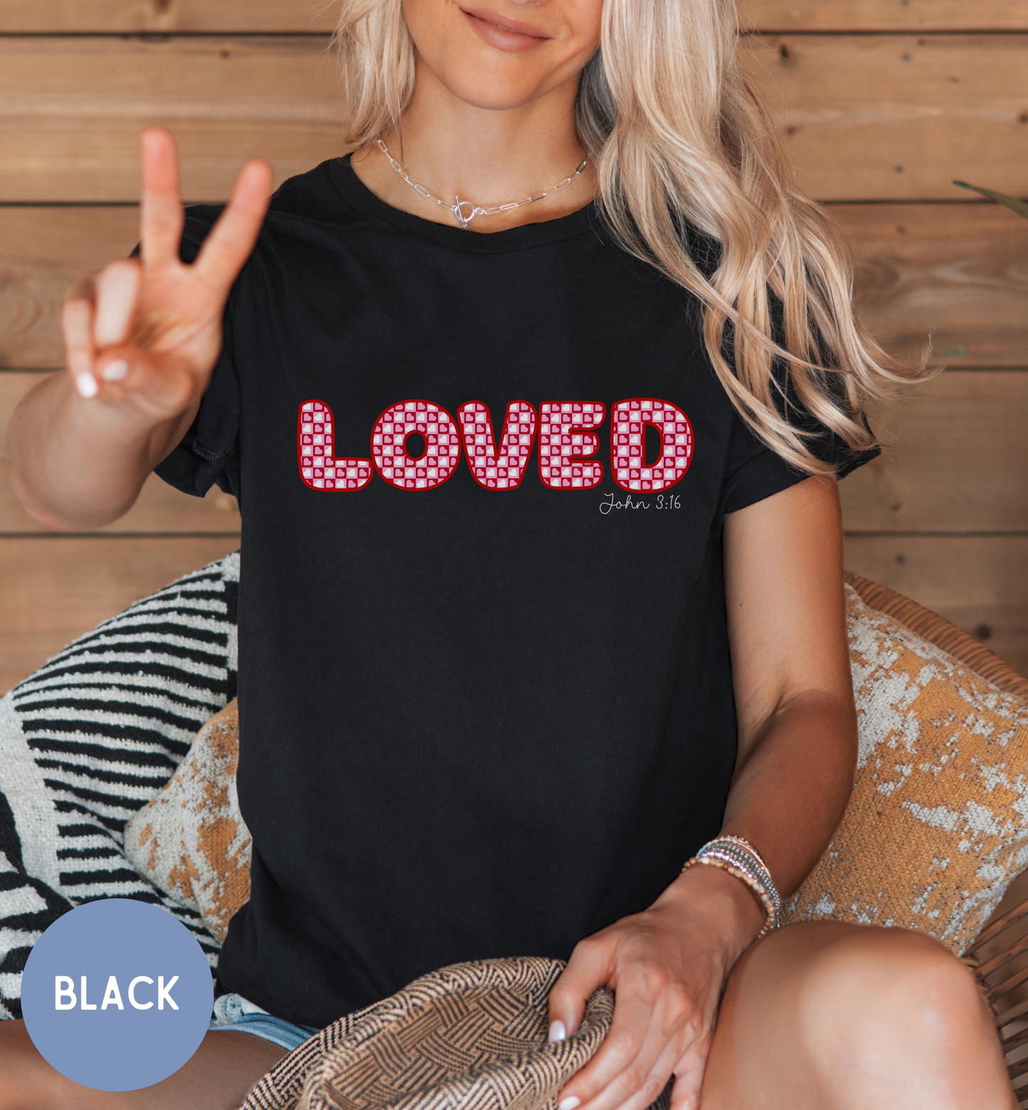 Christian Valentine Shirt, Loved John 3:16 tee for Women.