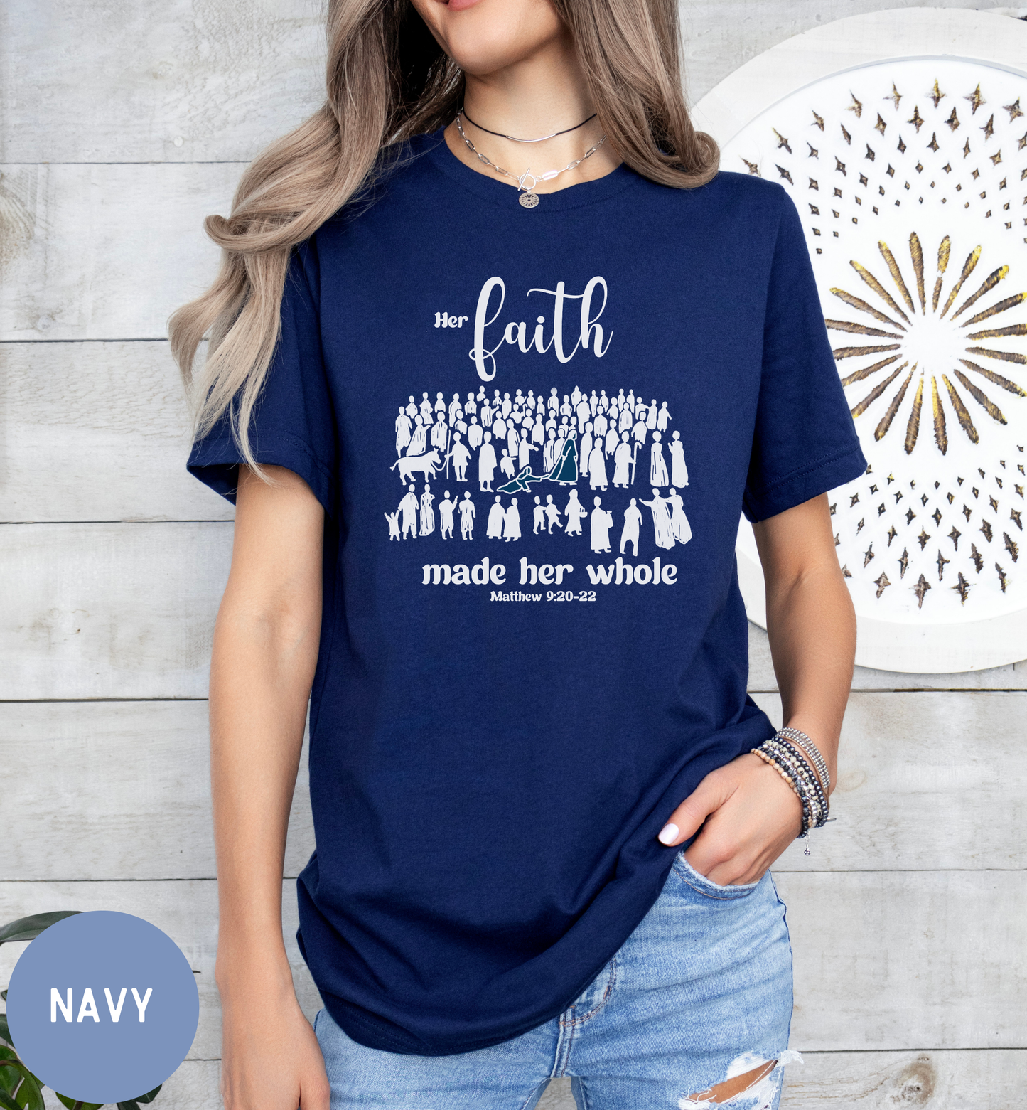 Her Faith, His hem Christian Faith shirt, Bible Parable shirt for women.