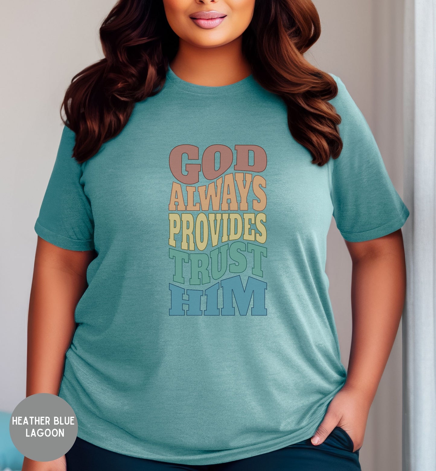 God always provides, trust him, Women's Christian Retro shirt