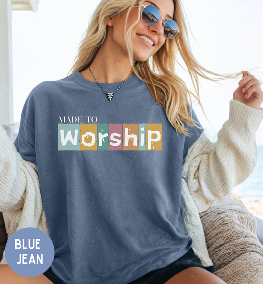 Made to Worship, Women's Christian faith shirt