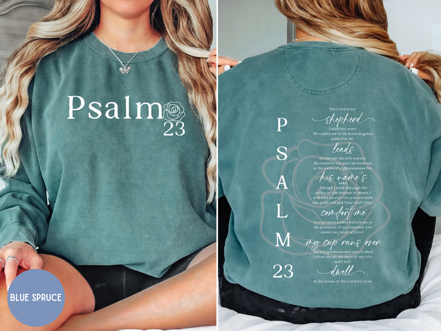 Psalm 23 bible verse, Christian women sweater