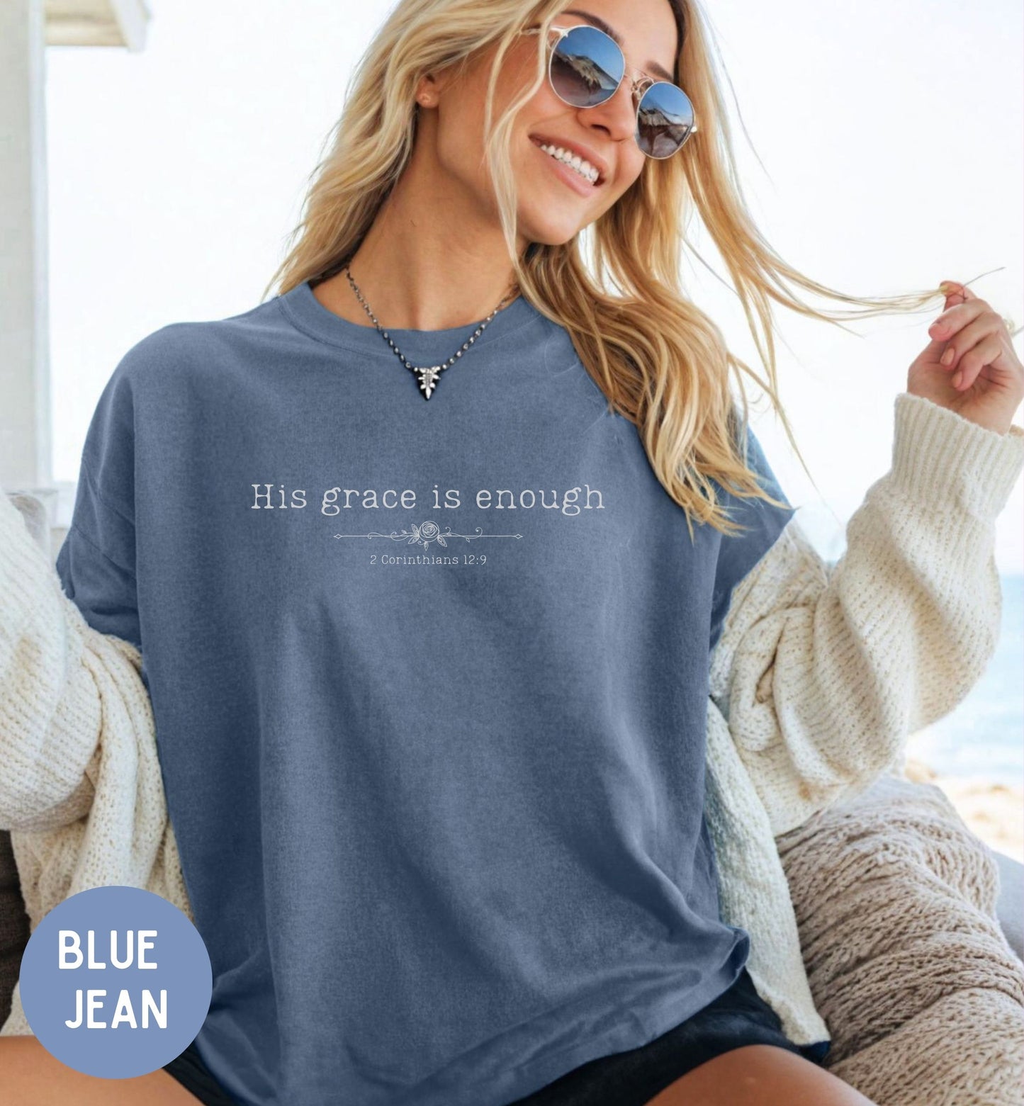 His grace is enough Christian  t-shirt for women