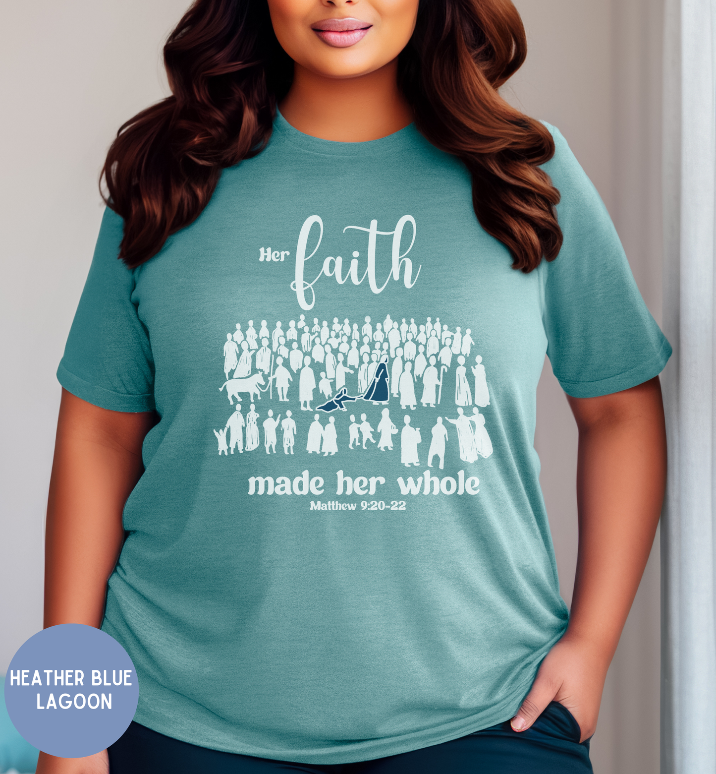 Her Faith, His hem Christian Faith shirt, Bible Parable shirt for women.