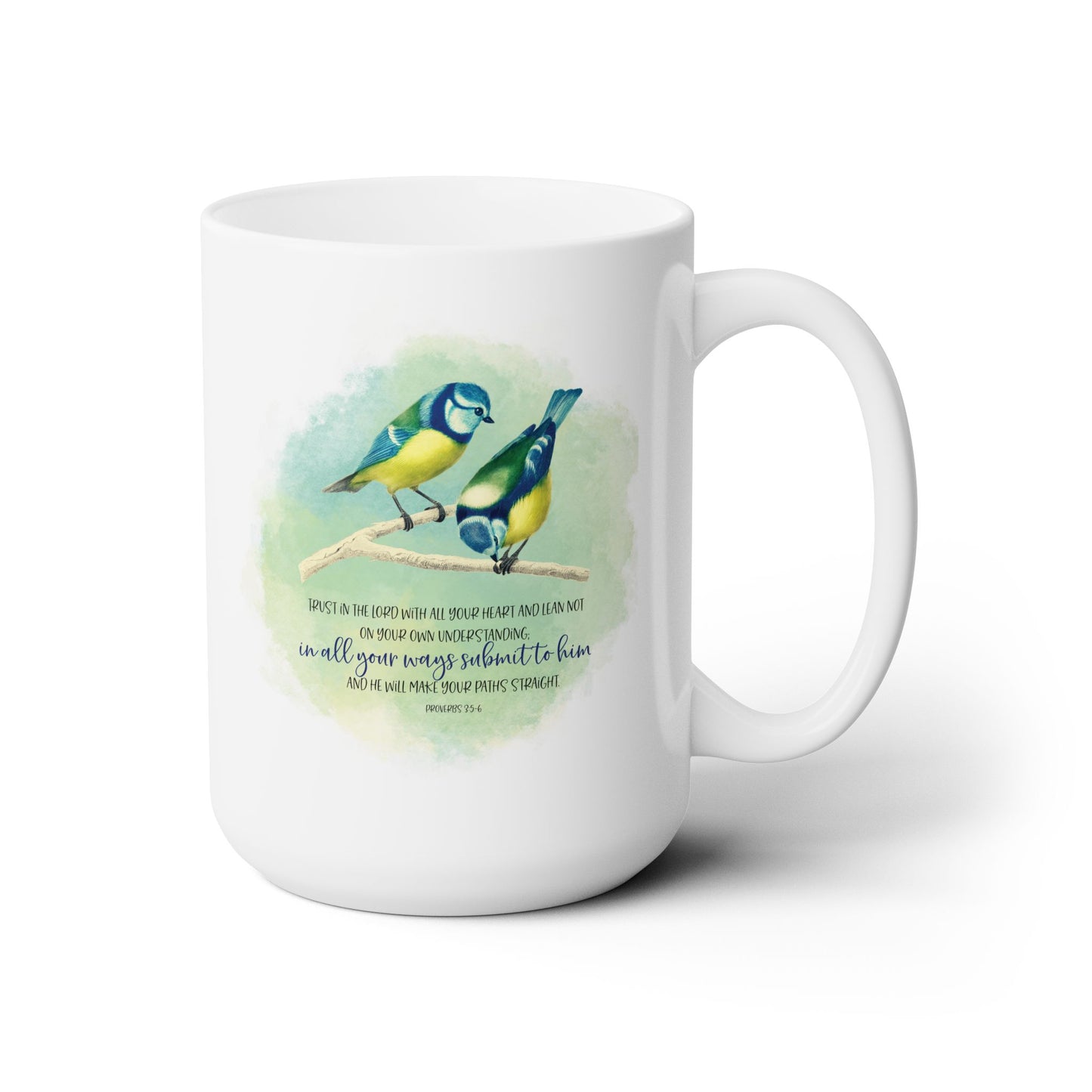 Bird lover's Proverbs 3:5-6 -Christian Faith coffee mug