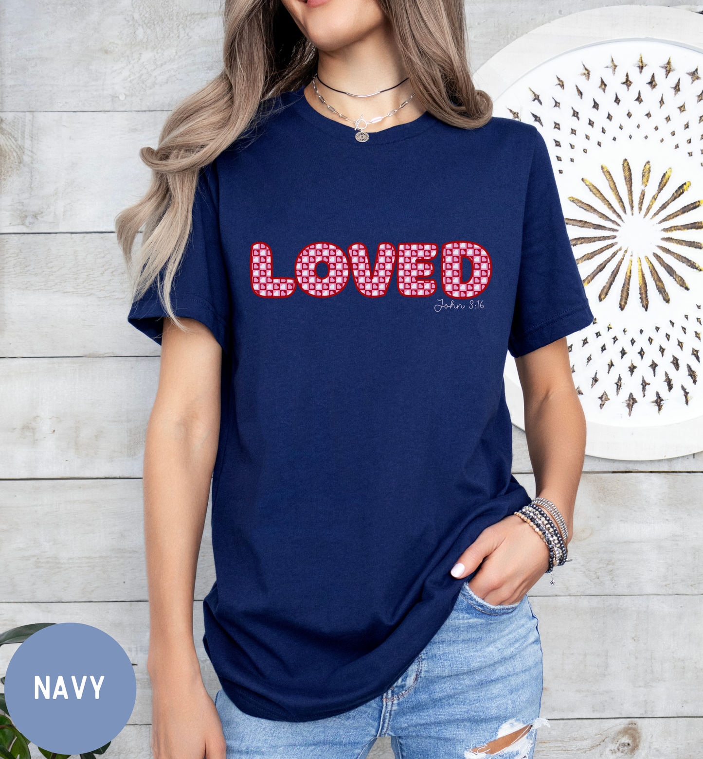 Christian Valentine Shirt, Loved John 3:16 tee for Women.