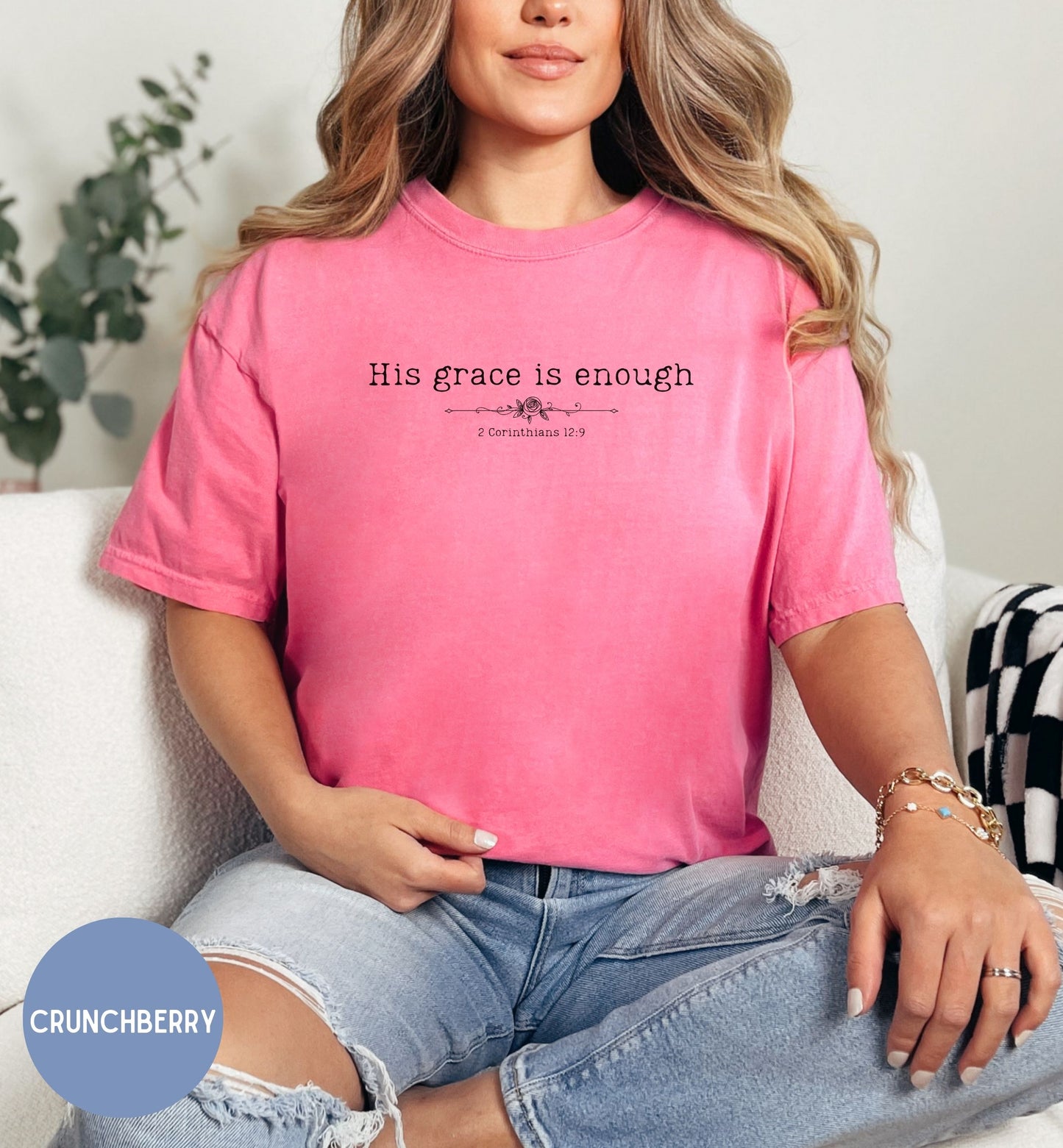 His grace is enough Christian  t-shirt for women