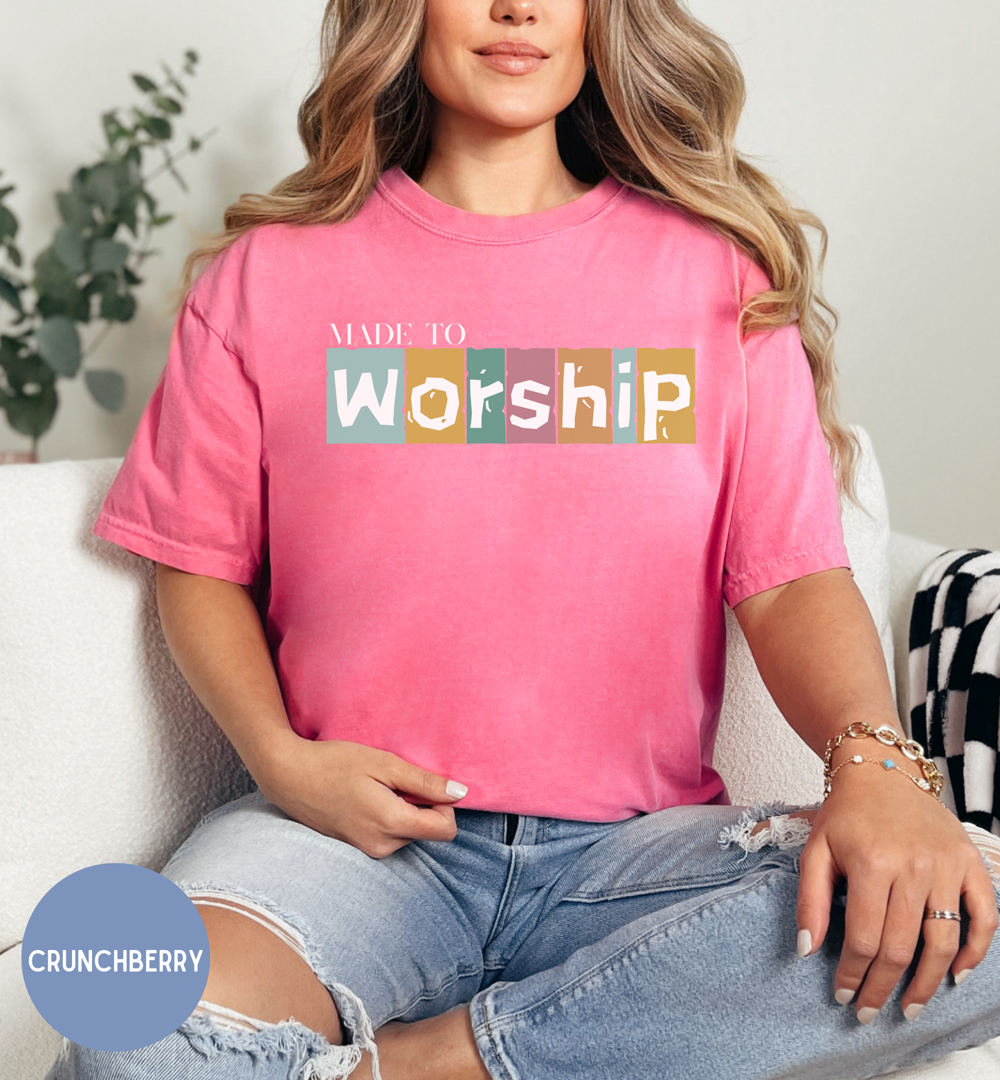 Made to Worship, Women's Christian faith shirt