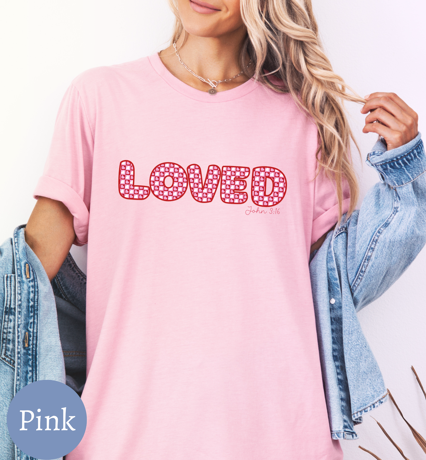 Christian Valentine Shirt, Loved John 3:16 tee for Women.