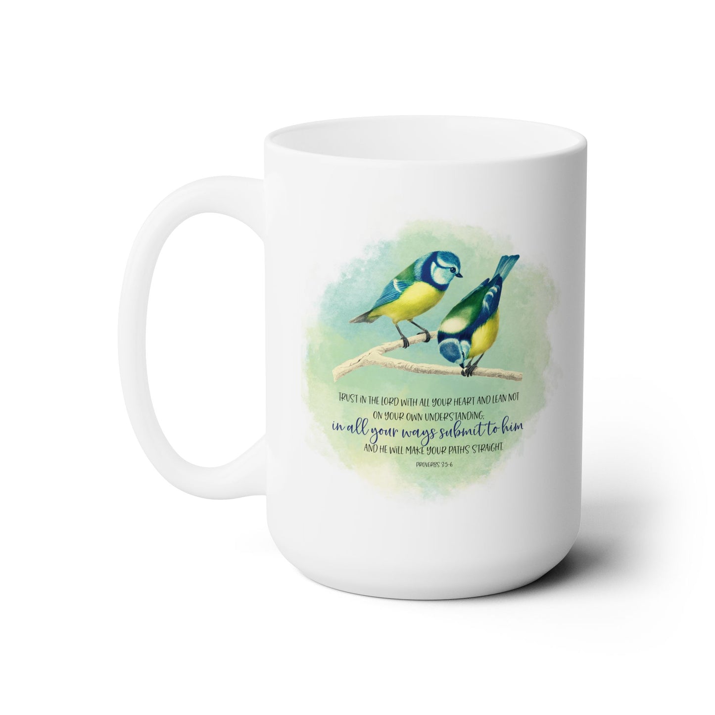 Bird lover's Proverbs 3:5-6 -Christian Faith coffee mug