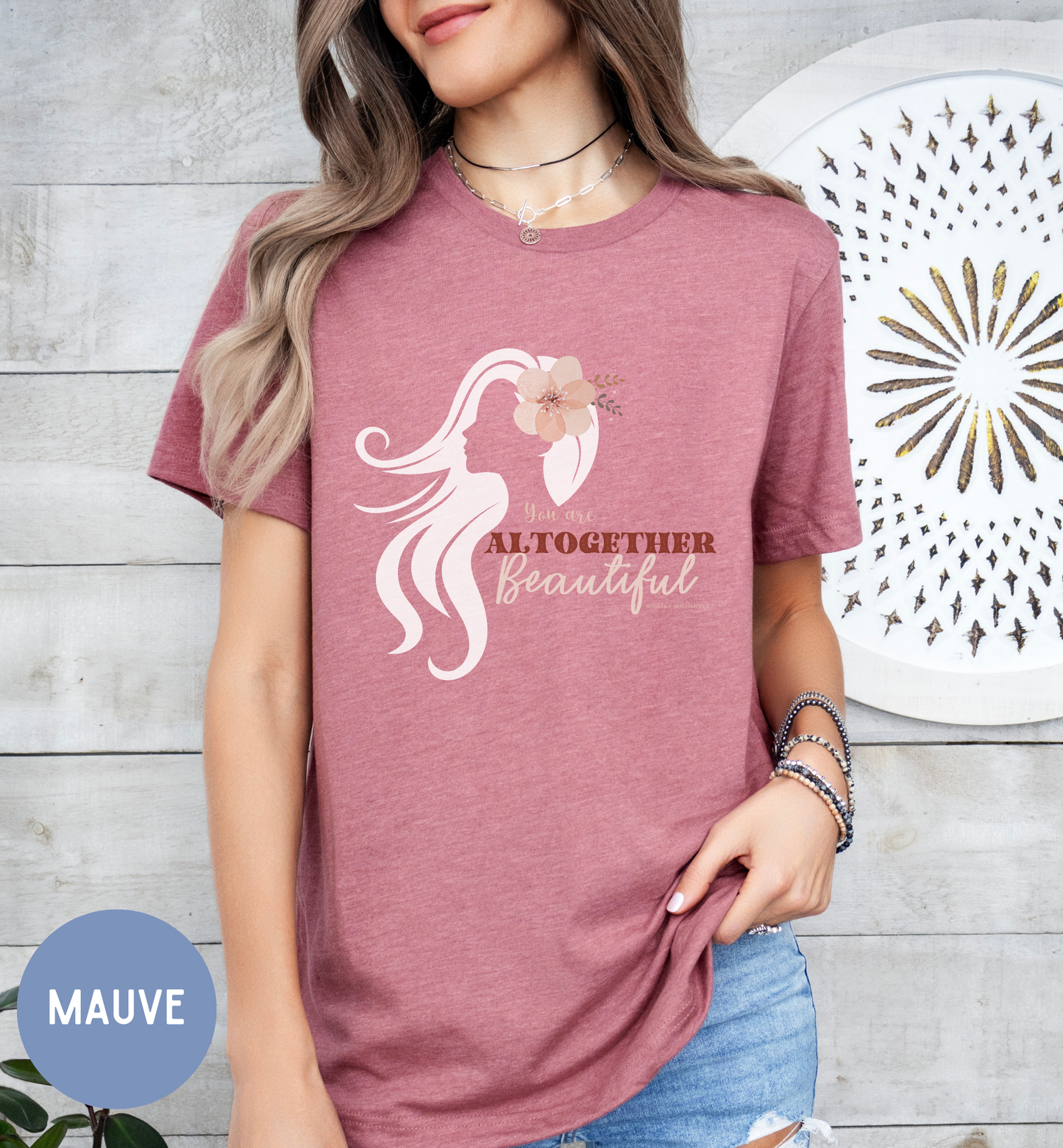 You are altogether beautiful- Song of Solomon, Boho Christian Women's Faith T-shirt.