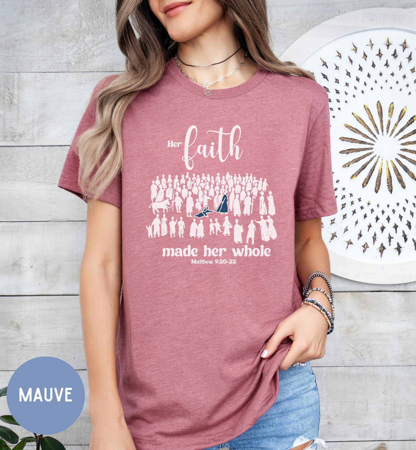 Her Faith, His hem Christian Faith shirt, Bible Parable shirt for women.