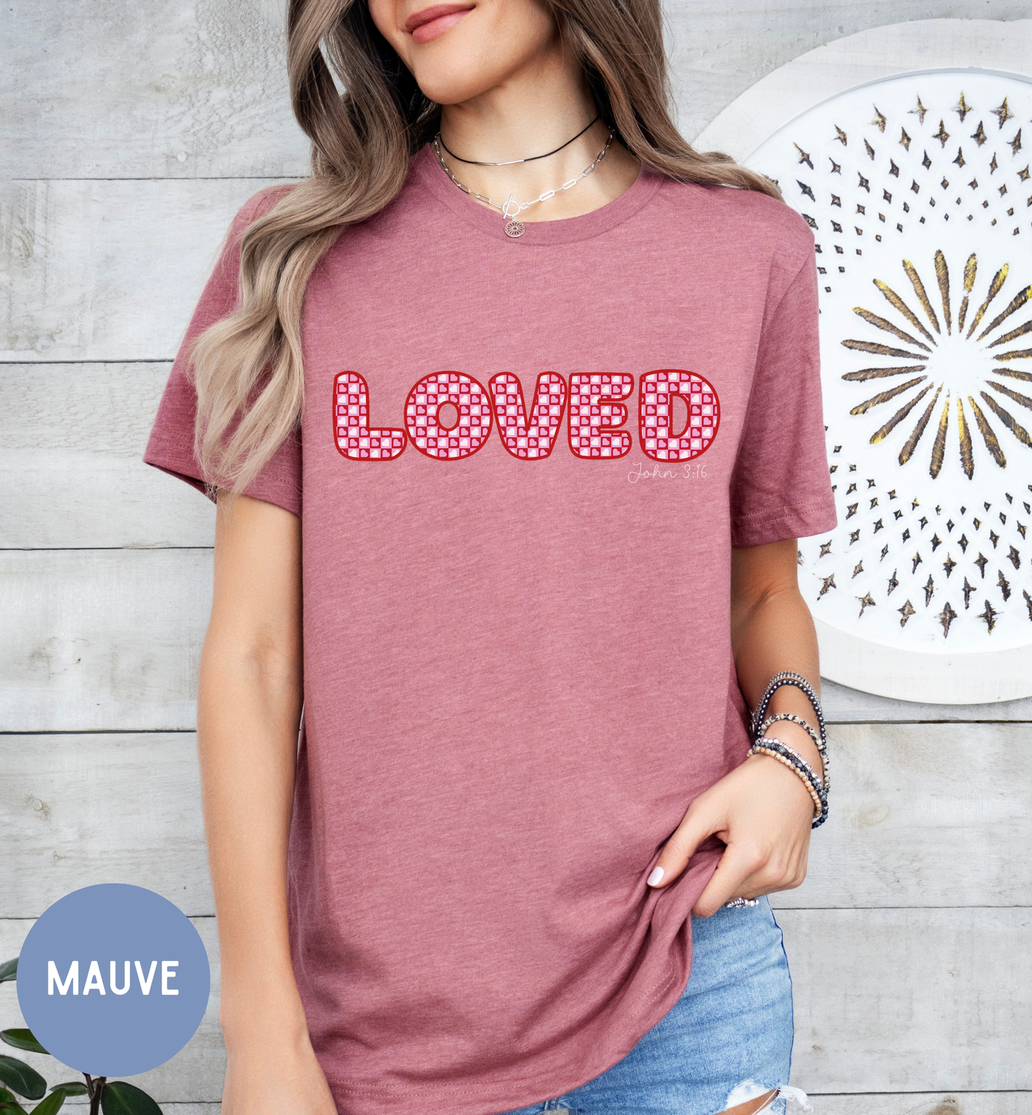 Christian Valentine Shirt, Loved John 3:16 tee for Women.