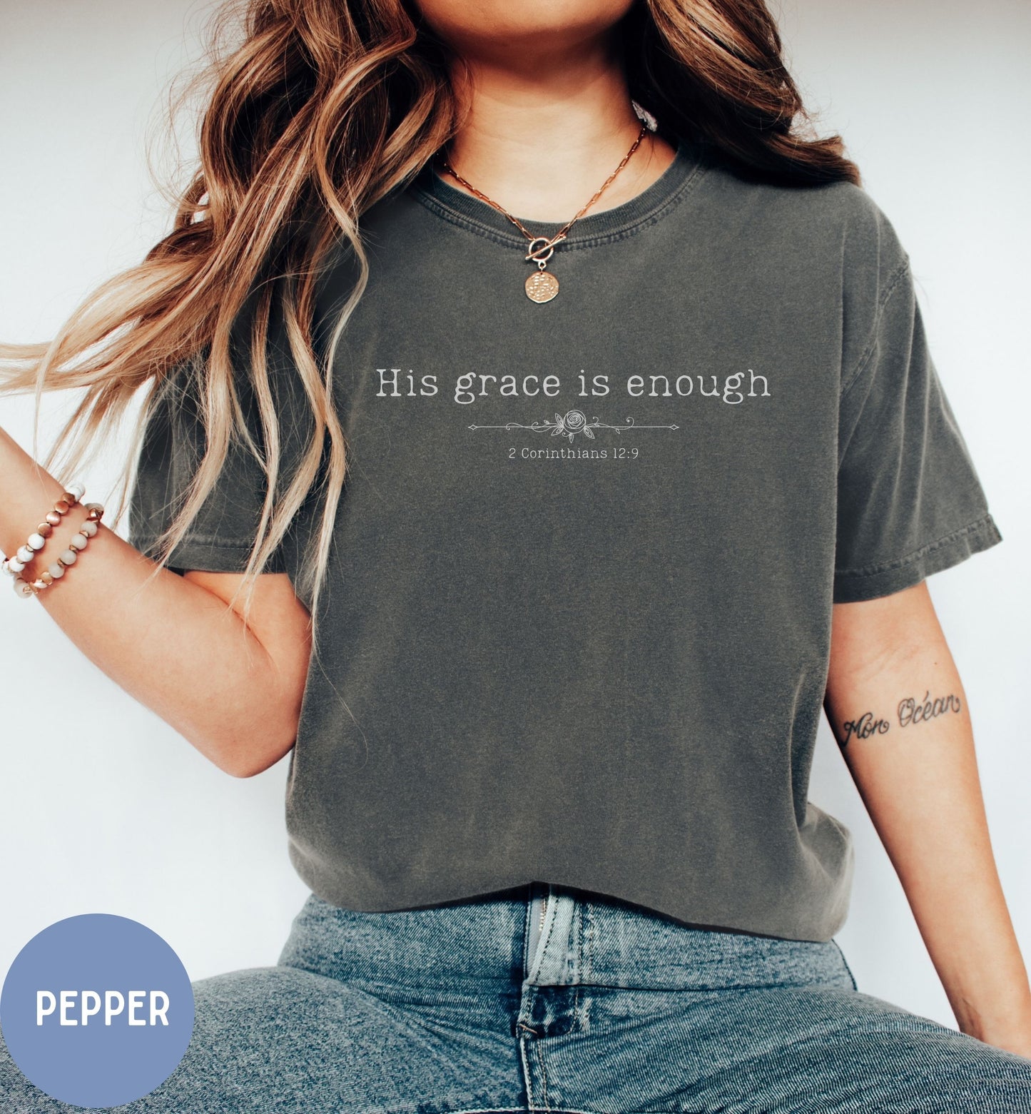 His grace is enough Christian  t-shirt for women