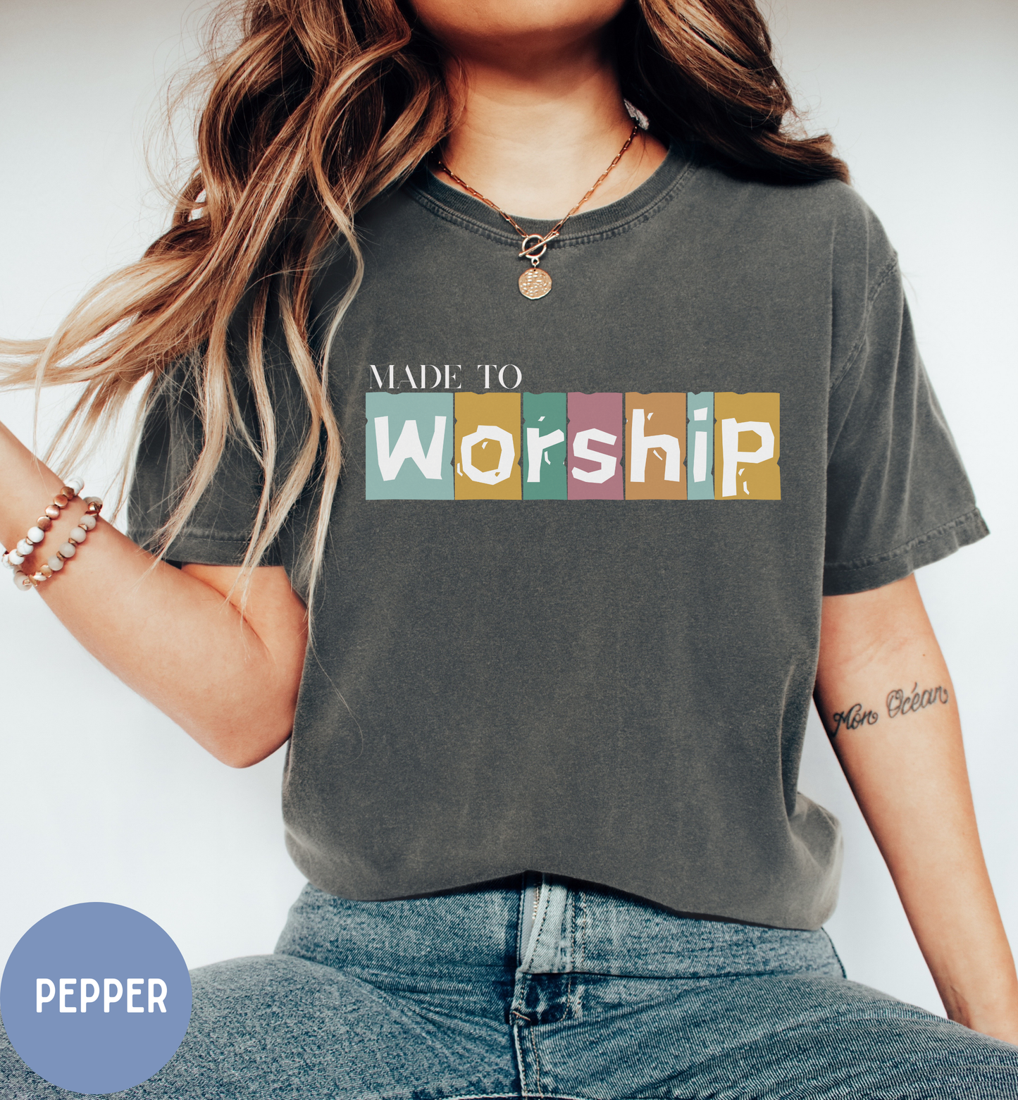 Made to Worship, Women's Christian faith shirt