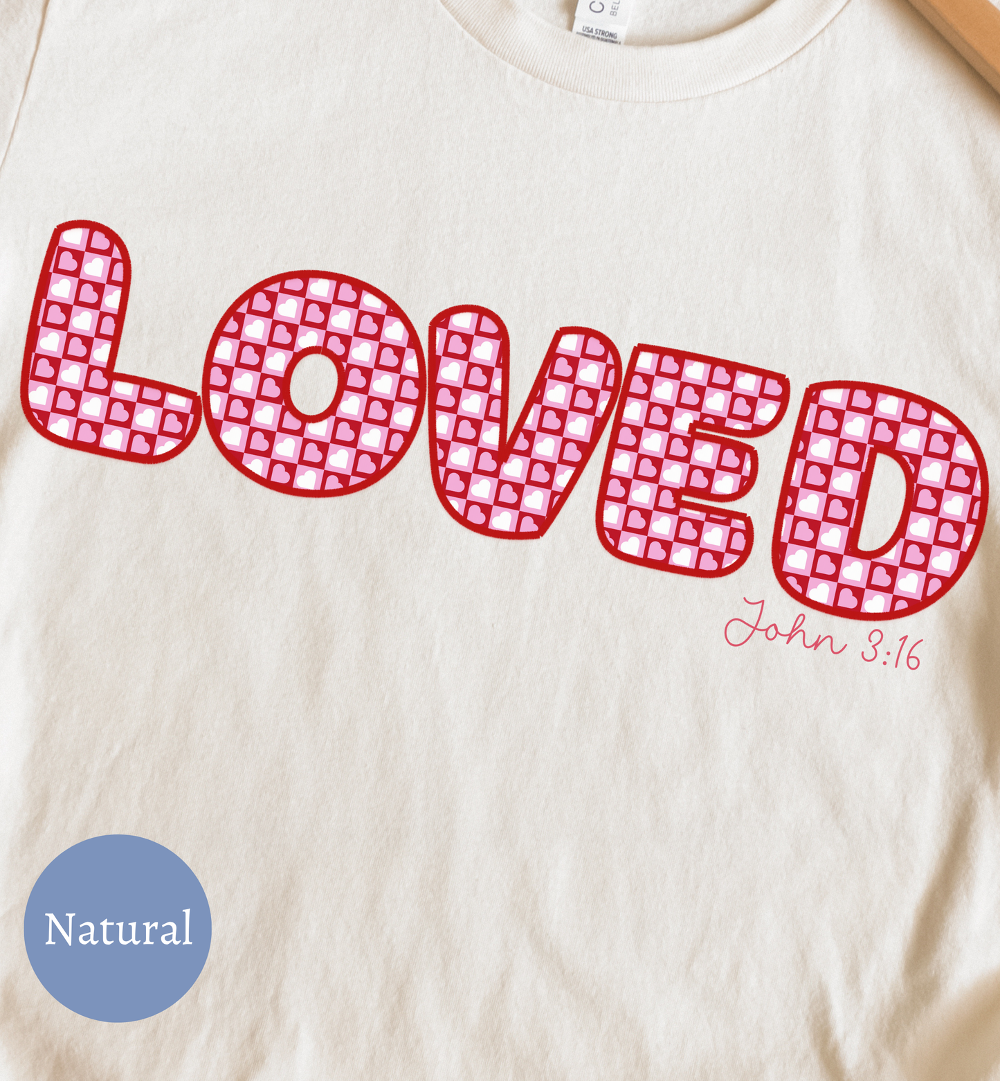 Christian Valentine Shirt, Loved John 3:16 tee for Women.