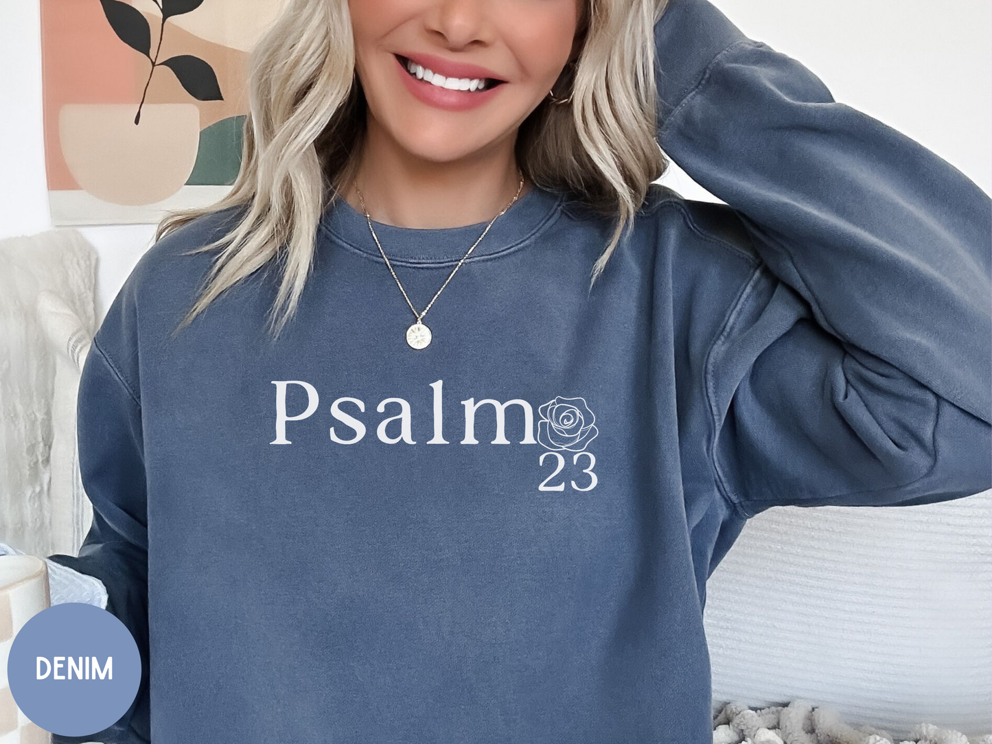 Psalm 23 bible verse, Christian women sweater