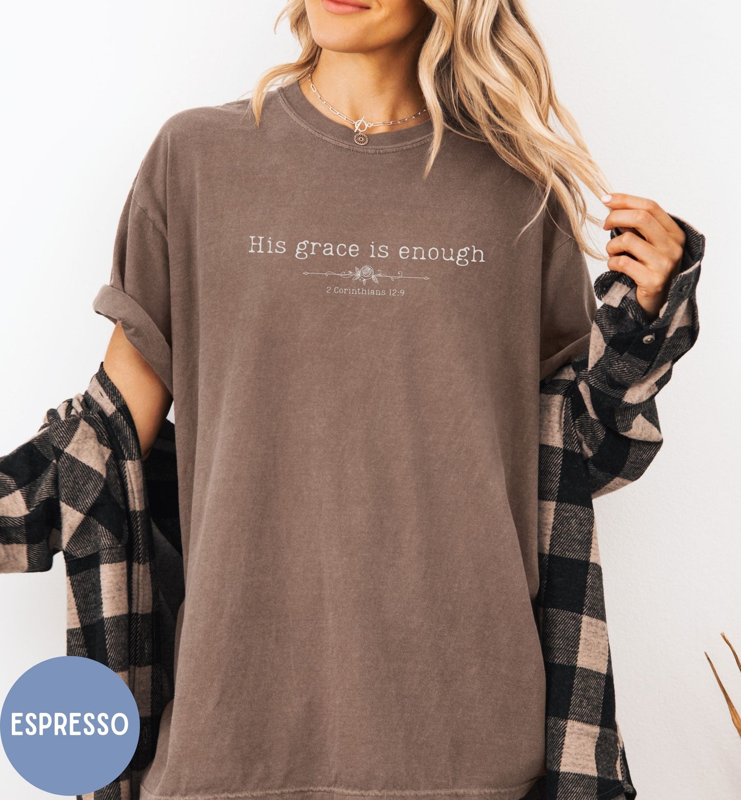 His grace is enough Christian  t-shirt for women