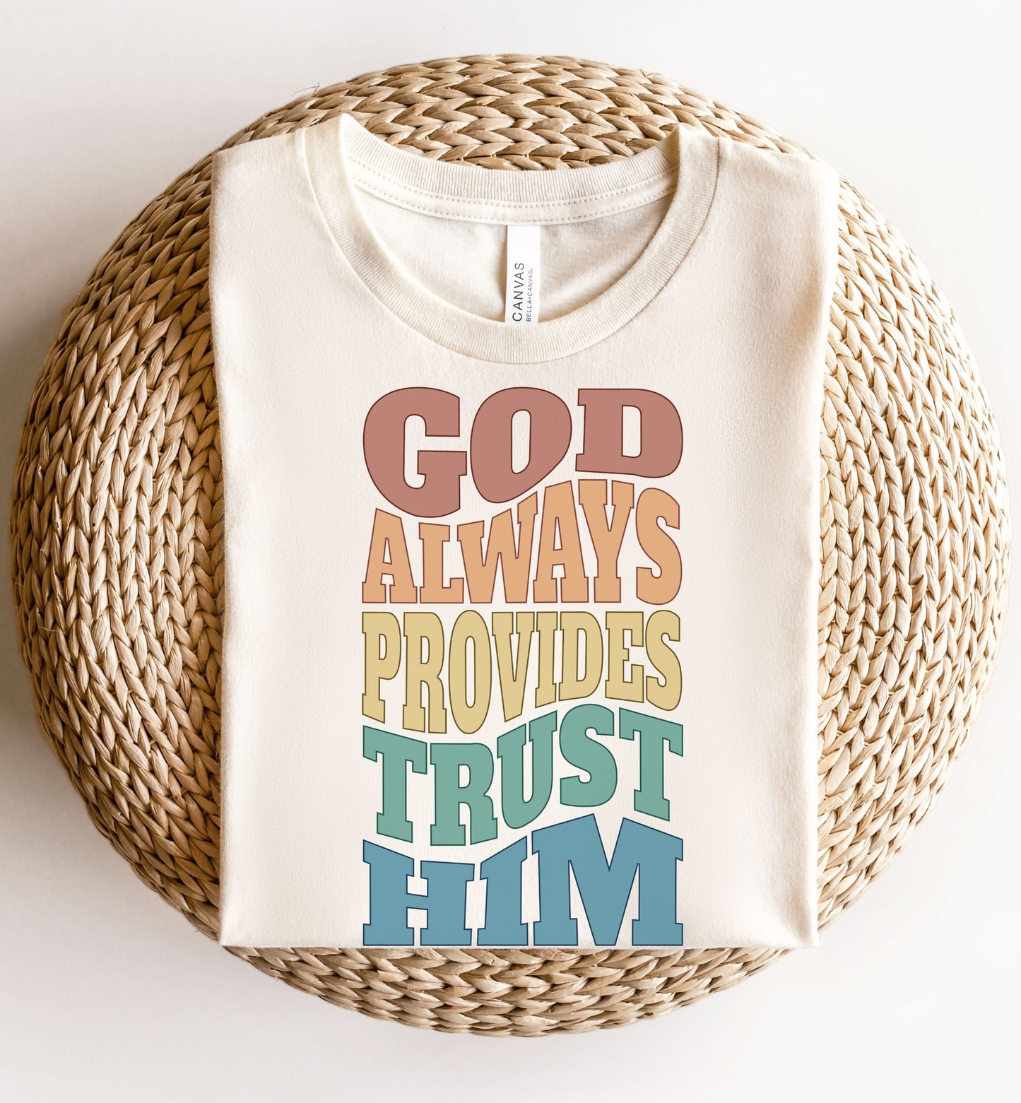 God always provides, trust him, Women's Christian Retro shirt