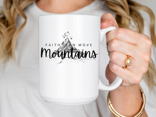 Faith can move mountains- Christian Scripture mugs.