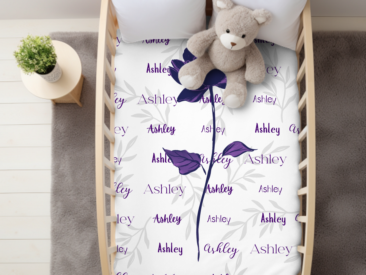 Personalized Name Blanket -  Velveteen Plush Blanket - Gift for Baby Girl, Girls, Women