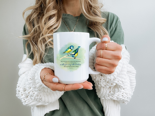 Bird lover's Proverbs 3:5-6 -Christian Faith coffee mug