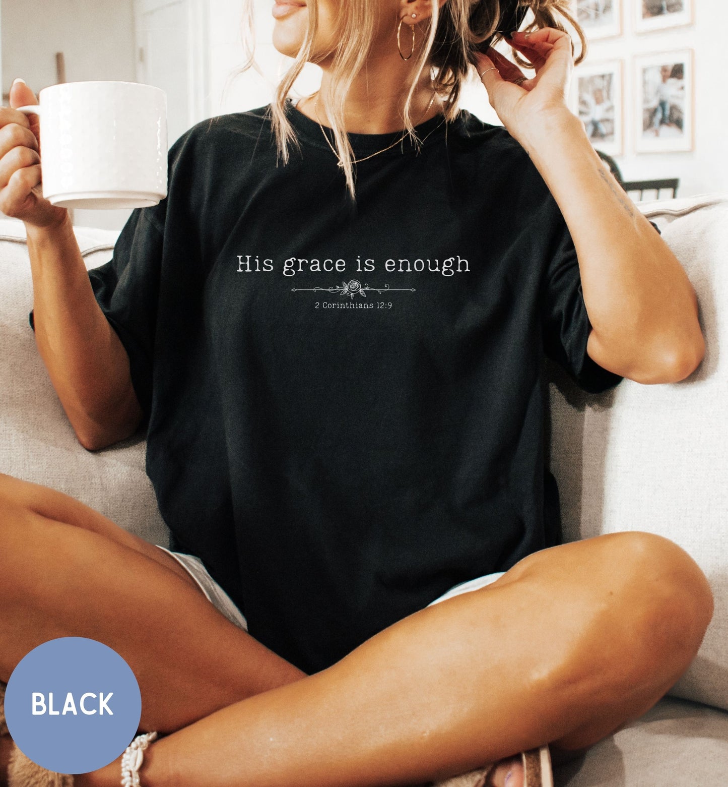 His grace is enough Christian  t-shirt for women