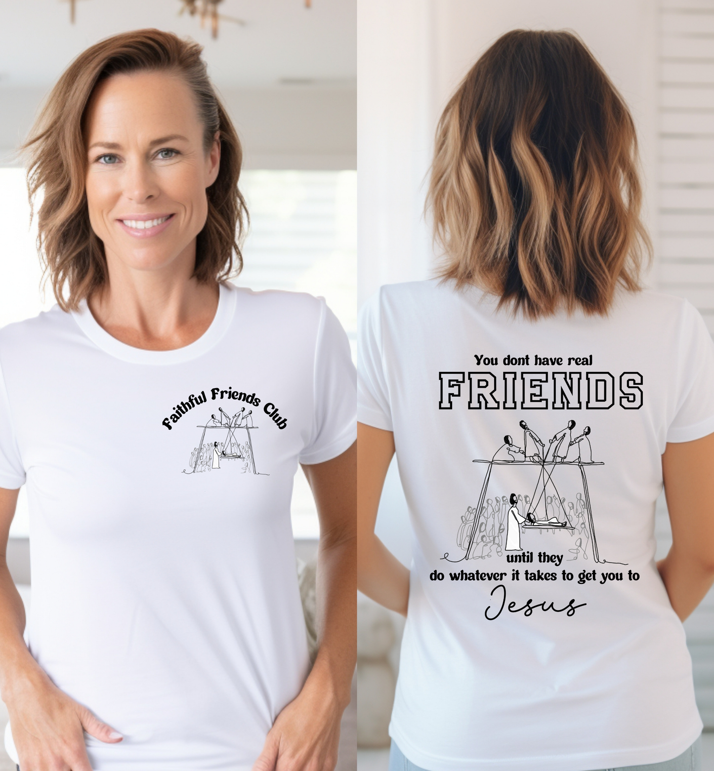 Bible Parable shirt, Faithful Friends Women's Church group shirt, Prayer circle gift