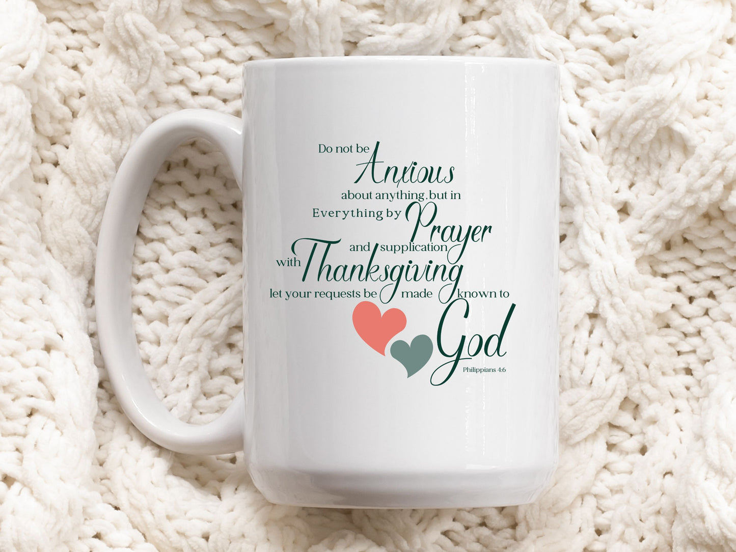 Personalized floral mug with name and bible verse,  Christian gift for her.