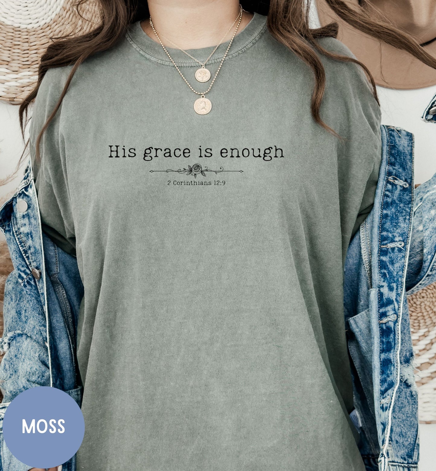 His grace is enough Christian  t-shirt for women