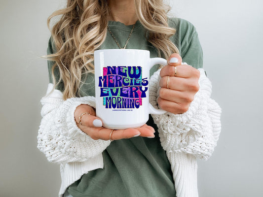 Mercies New Every Morning Christian Coffee Mug