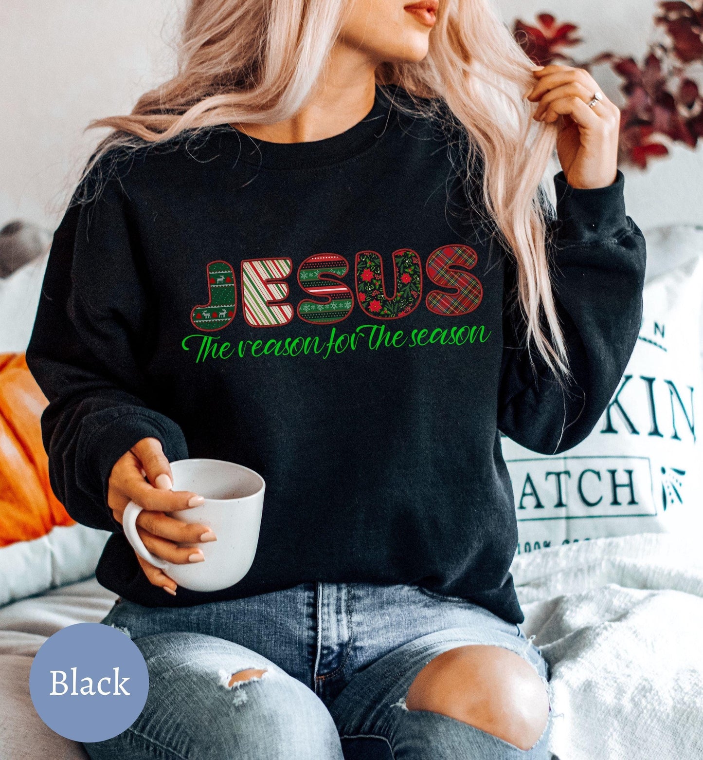 Jesus Christmas Sweater for Women - The Reason for the Season